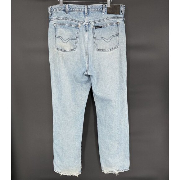 Vintage Harley Davidson Men's Traditional Light Wash Denim Jeans 36 USA Biker - Picture 2 of 16